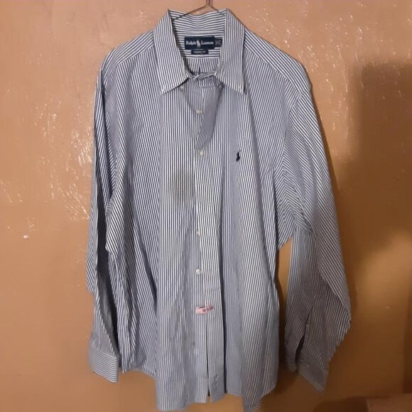 RALPH LAUREN MENS LONG SLEEVE BUTTON UP SHIRT SIZE 17 - Picture 2 of 4